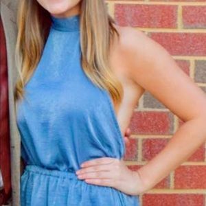 Blue boutique romper